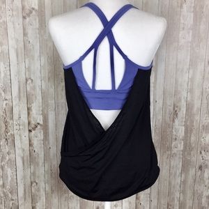 Athleta Balck and Purple Tank Top